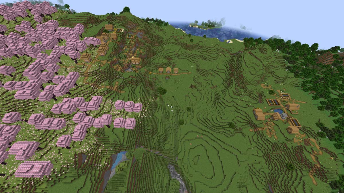 Minecraft villages appear in cherry grove