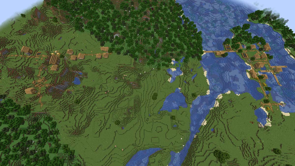 Minecraft villages appear in plains and forest