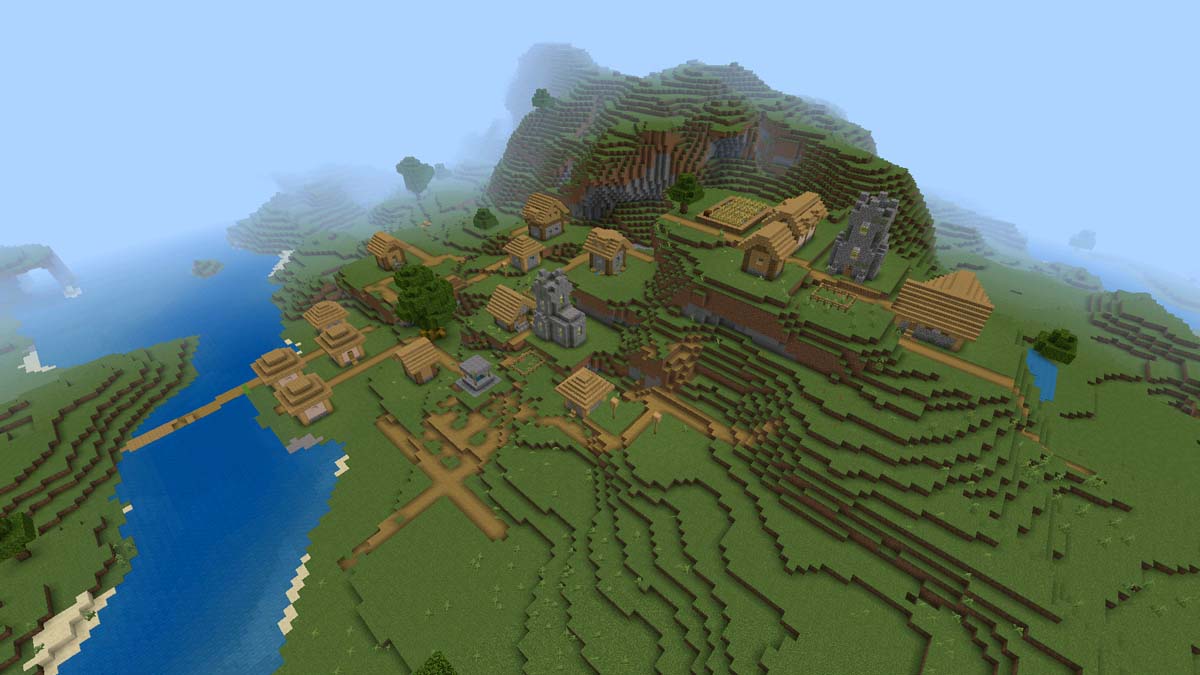 Village near spawn in Minecraft