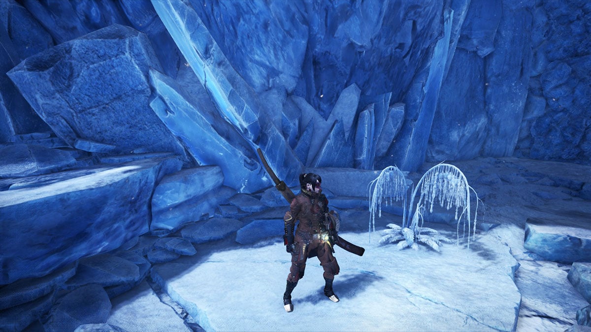 Frozen Foliage in the Hoarfrost Reach in Monster Hunter World: Iceborne