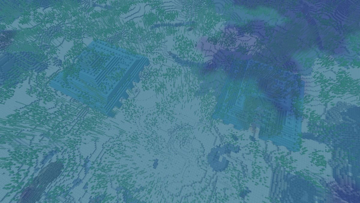 Double ocean monument in Minecraft