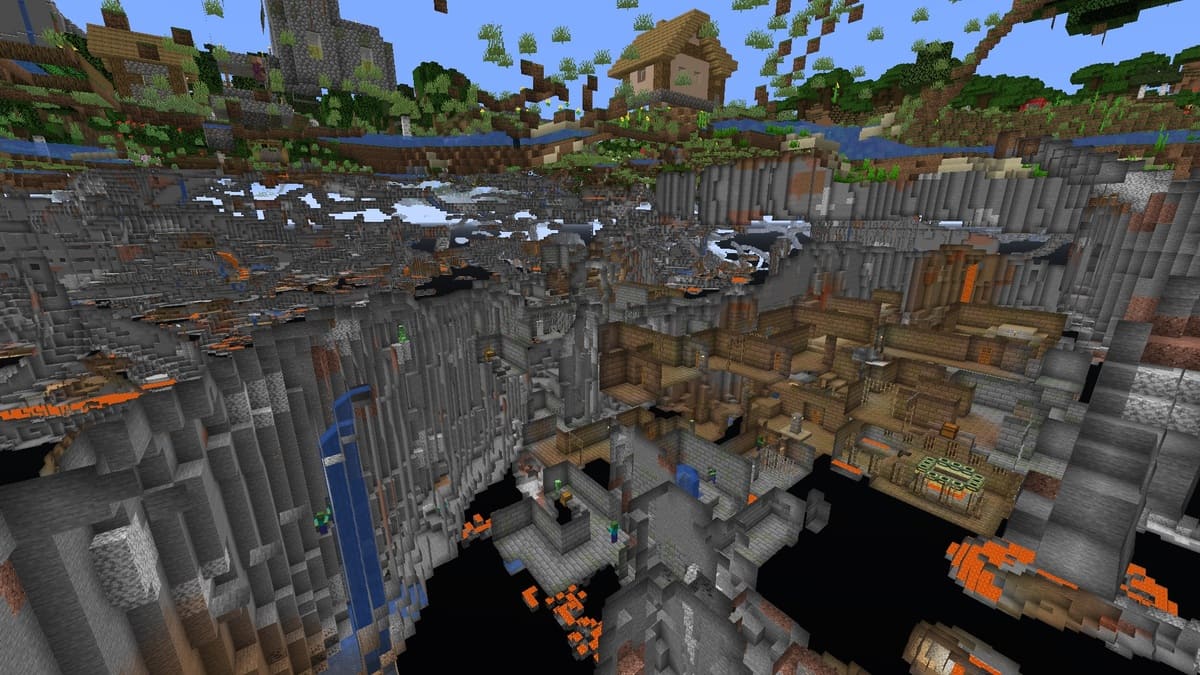 Stronghold under the village in Minecraft