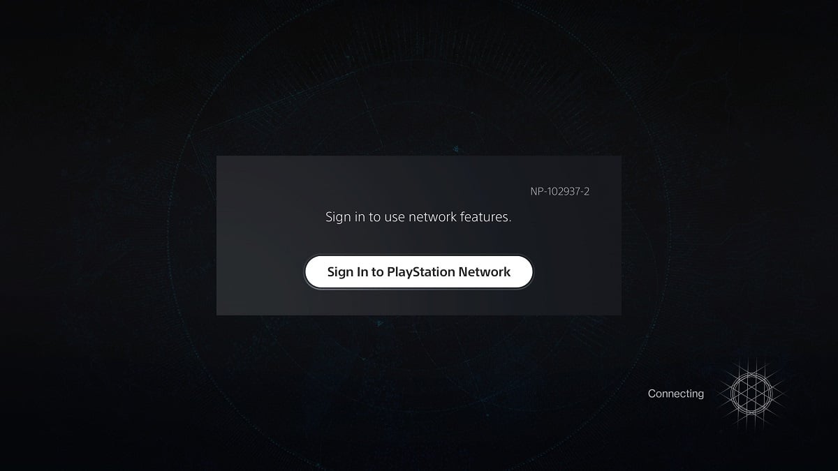 PS5 PSN sign out warning message. 