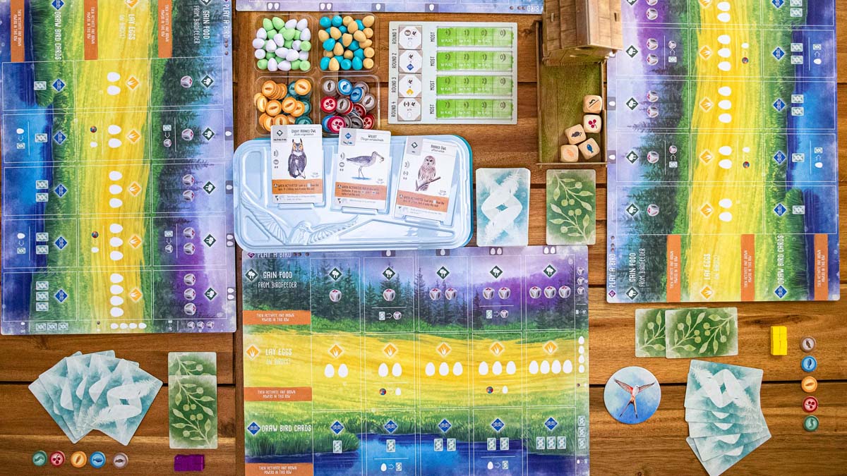 Colorful board game on the table