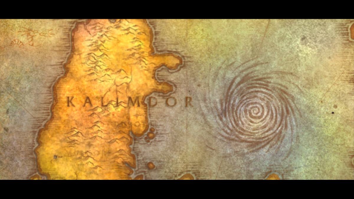 Kalimdor on the overworld map.