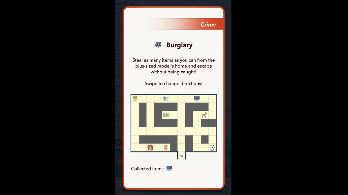 Burglary BitLife Minigame