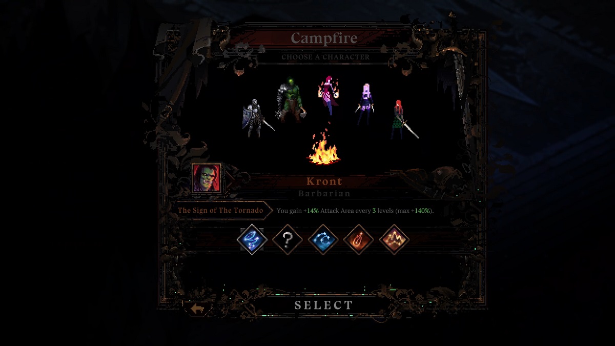 Death Must Die Campfire Character Selection