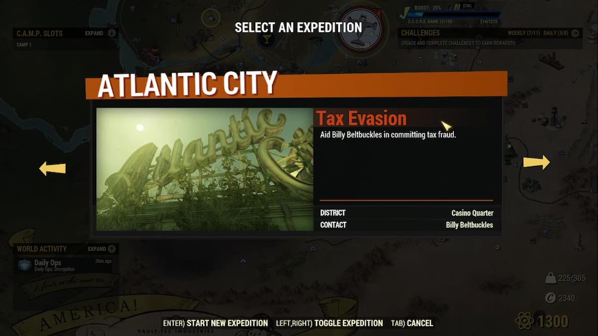 Tax Evasion Expedition launch page