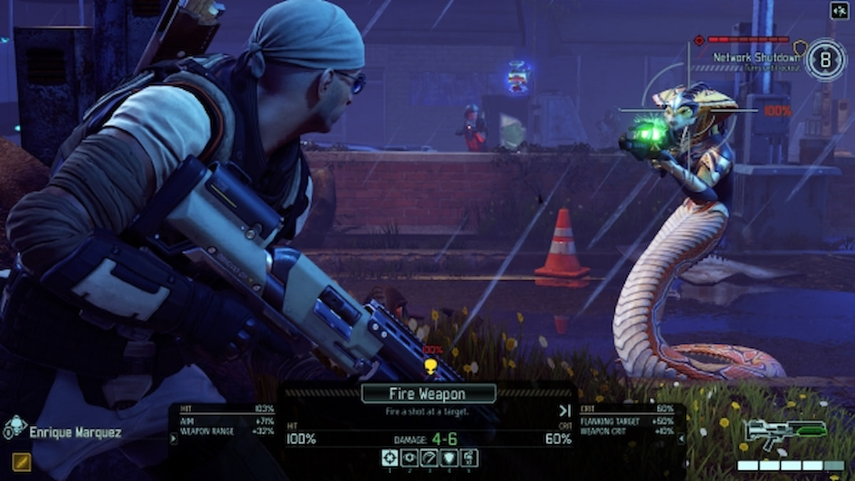 soldier shooting at alien in xcom2