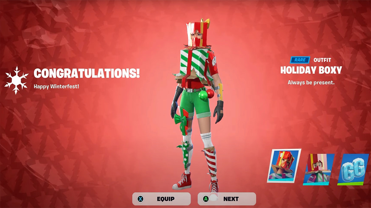 holiday boxy skin in fortnite