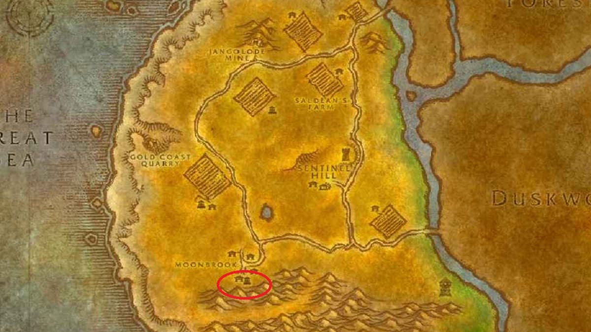 WoW Classic Westfall map