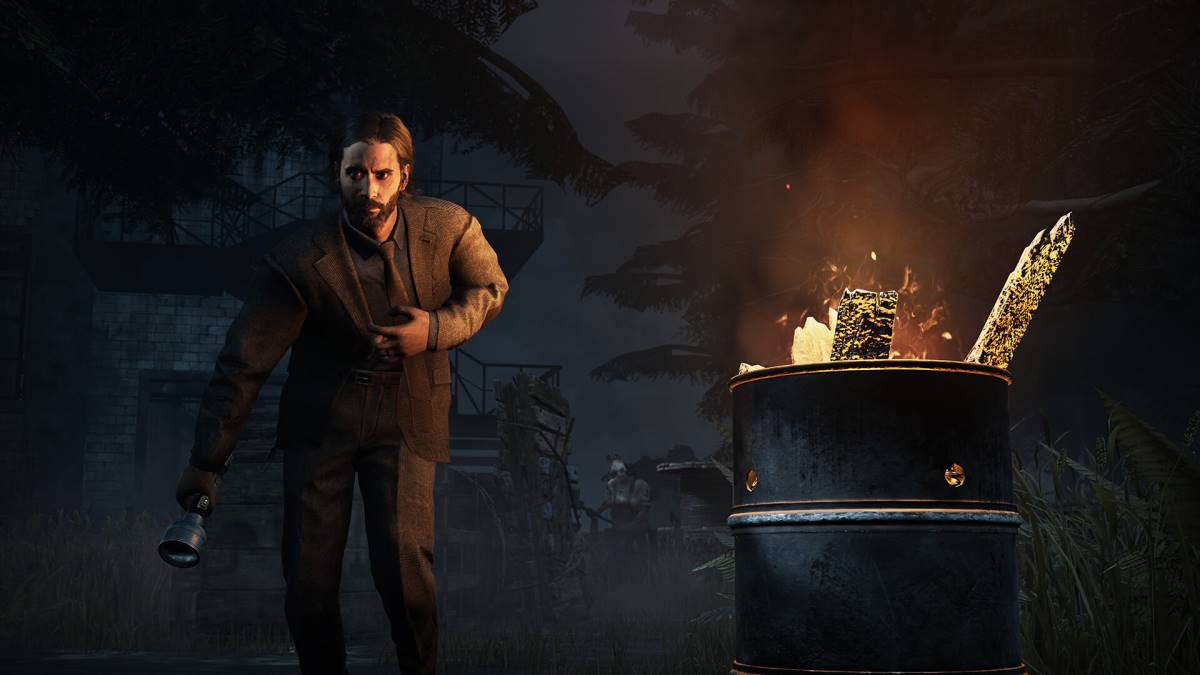 Alan Wake struggling in The Fog in Dead by Daylight