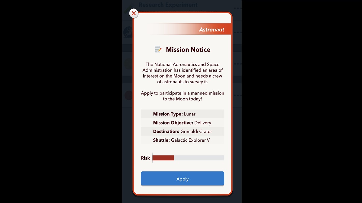 BitLife Lunar Mission Info