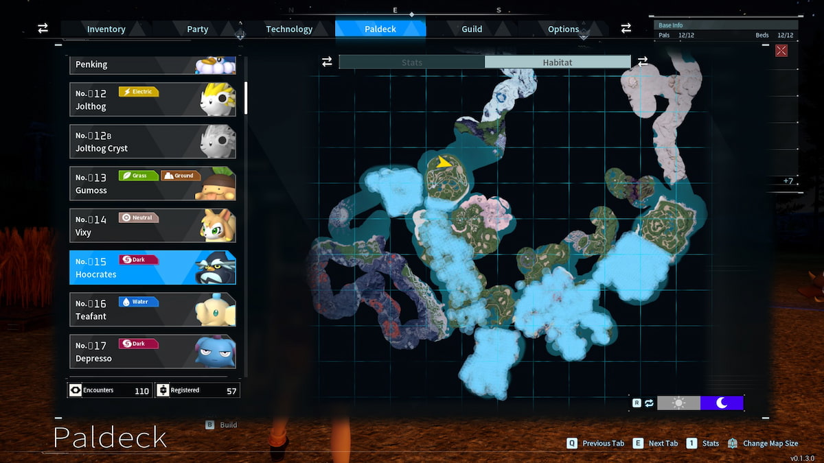 Hoocrates habitat map locations