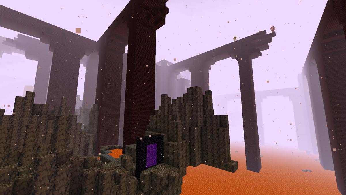 Nether fortress at spawn in Minecraft