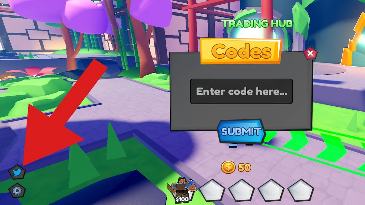 How to redeem codes in Blade Tower Defense