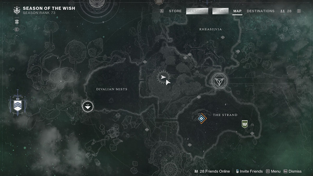 The Location of the Ascendant Chest in the Chamber of Starlight Lost Sector