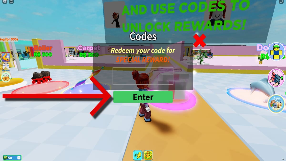 How to redeem codes in Makeup Rush.