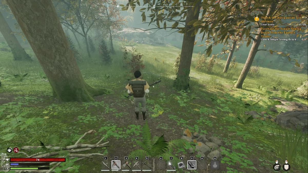 Max 3rd person FOV walking in forest.