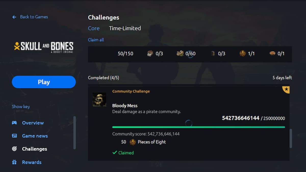 Ubisoft Connect Skull and Bones Community Challenges