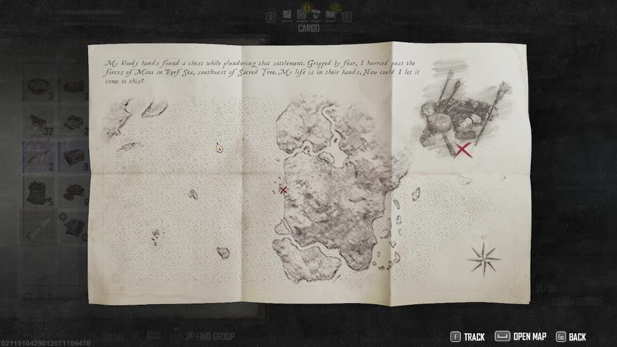 Reef Sea Treasure Map