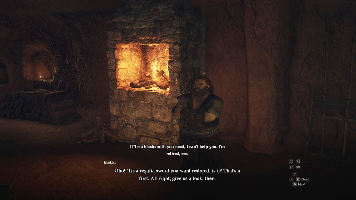 Brokkr the master smith in Dragon's Dogma 2