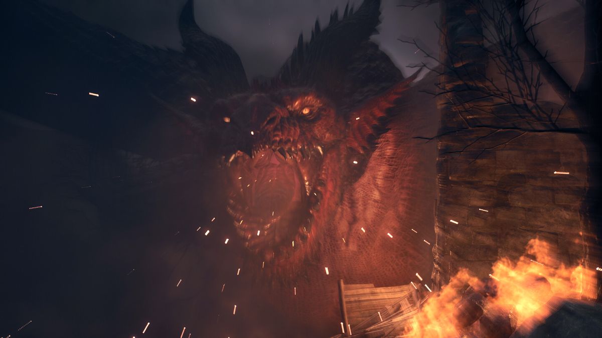 Dragons Dogma 2 Dragon roaring.