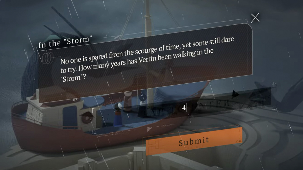 storm riddle in front of a boat