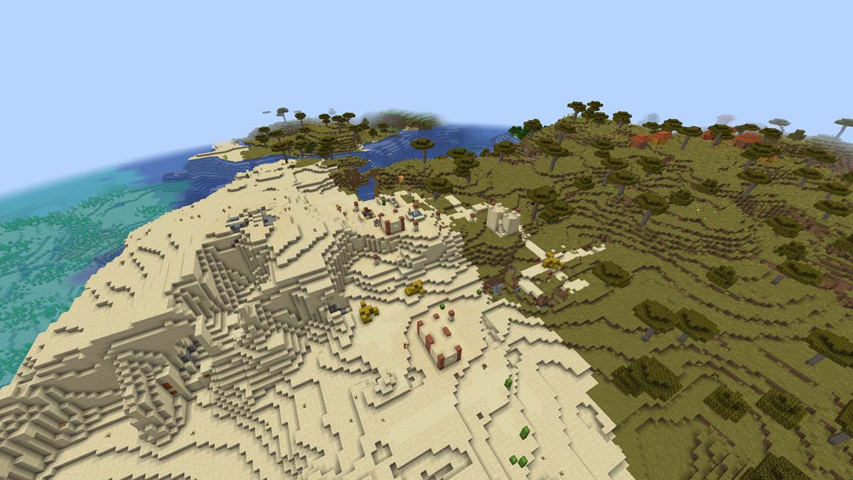 Desert and acacia villages in Minecraft