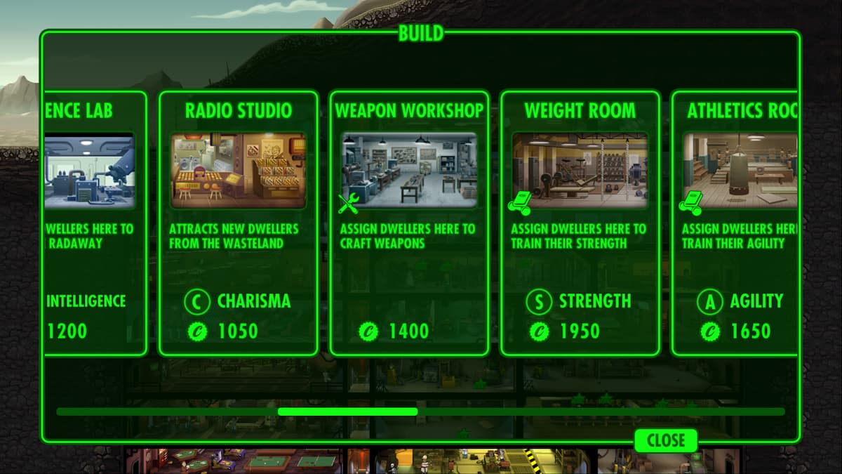 Room builder for the Weapon Workshop.