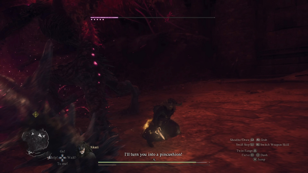 purple dragon purgener boss fight in dragons dogma 2