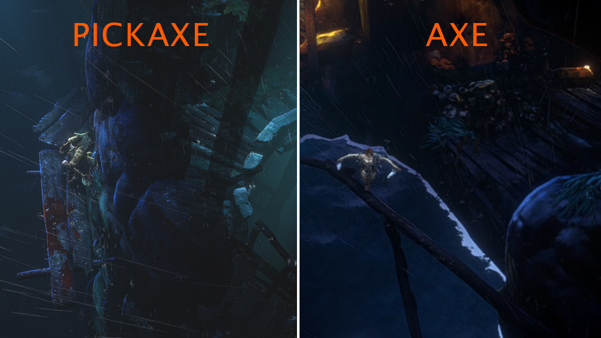 Locations of the Pickaxe and Axe in No Rest for the Wicked