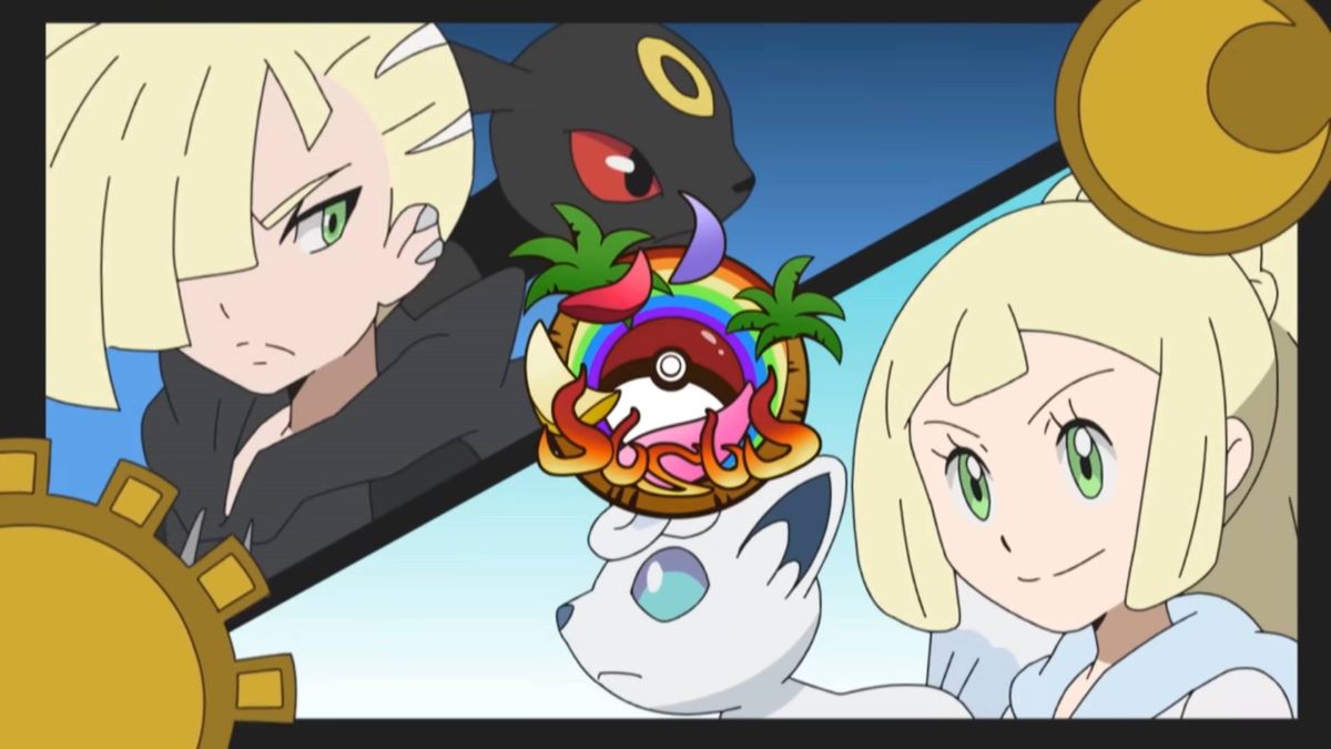 Gladion vs. Lillie in Pokemon anime