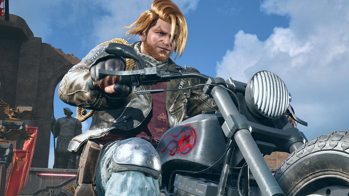 Paul on his bike in Tekken 8