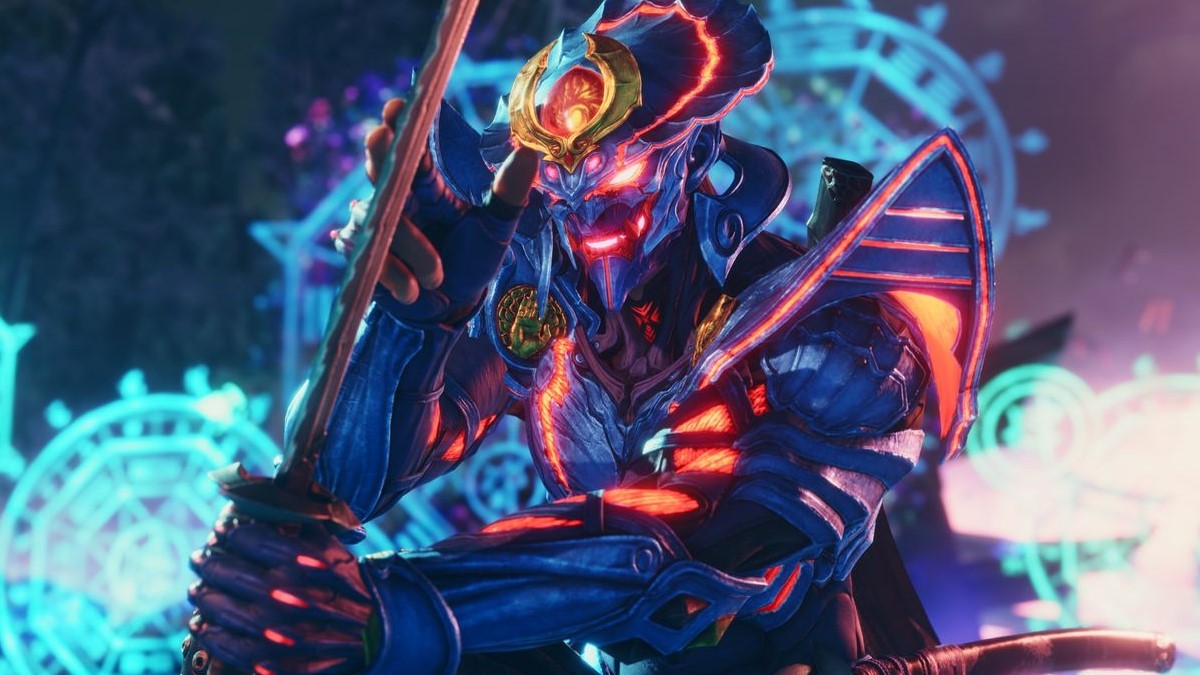 Yoshimitsu holding his sword in Tekken 8