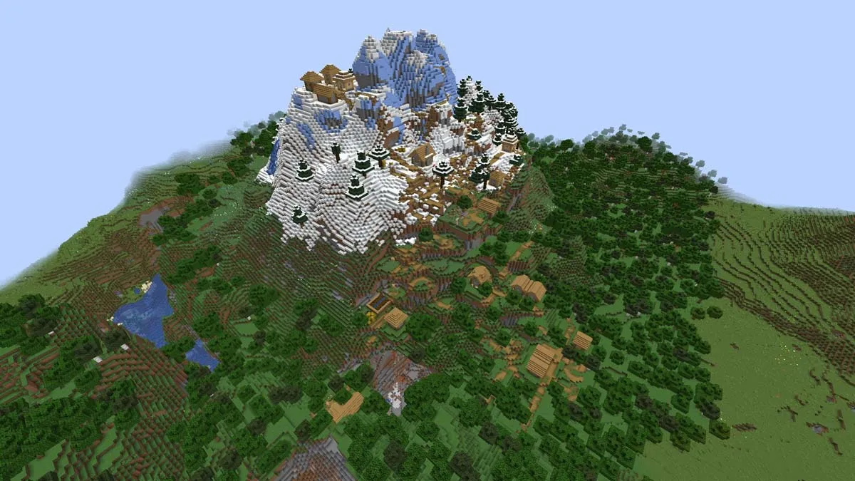 Glacier village in Minecraft