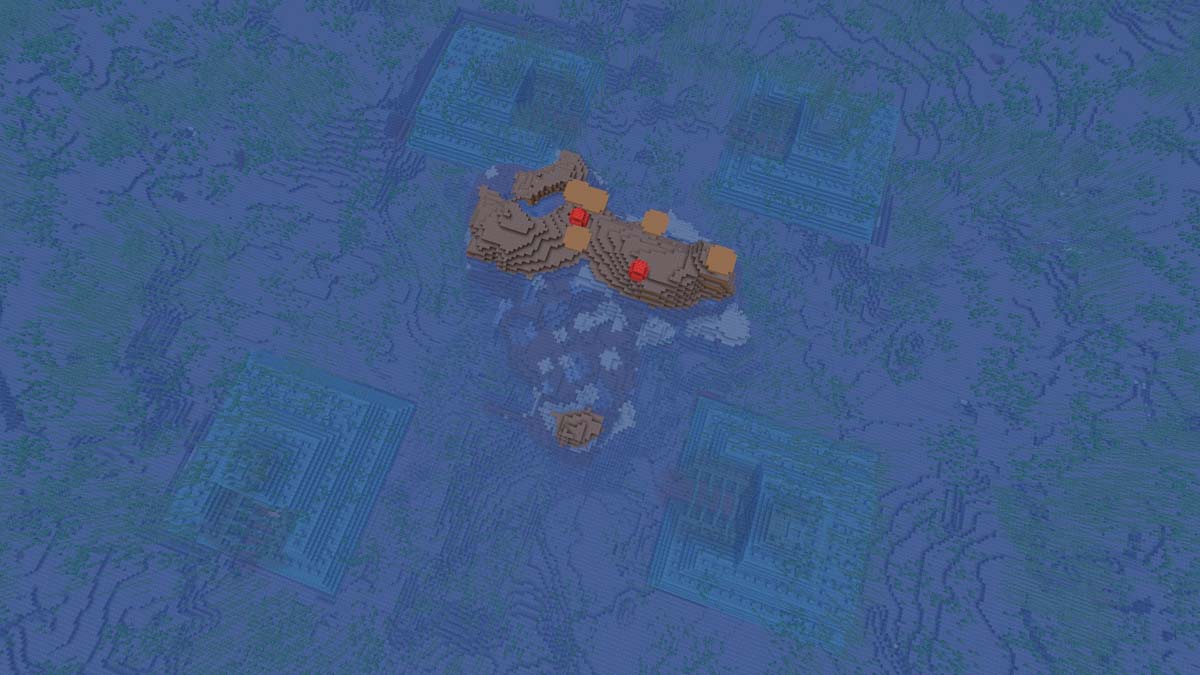 Quadruple ocean monument in Minecraft