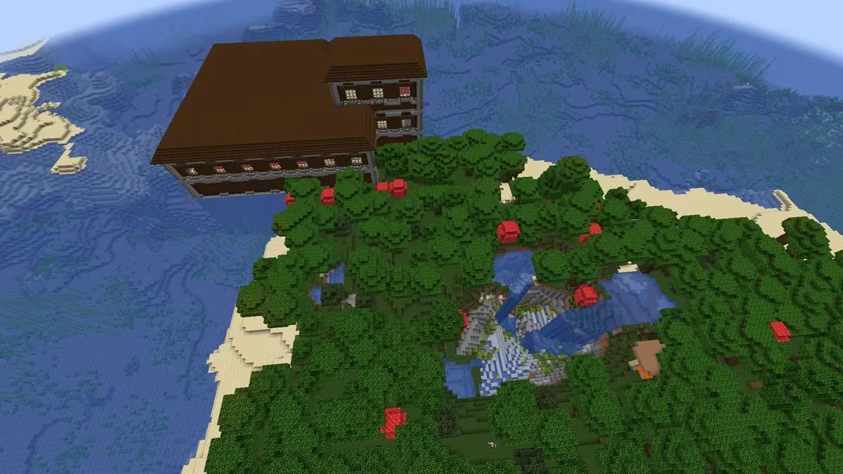 Solo woodland mansion in Minecraft