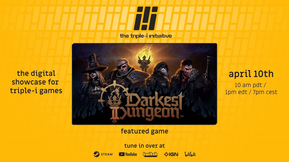 Triple-i Initiative Showcase banner for Darkest Dungeon 2.