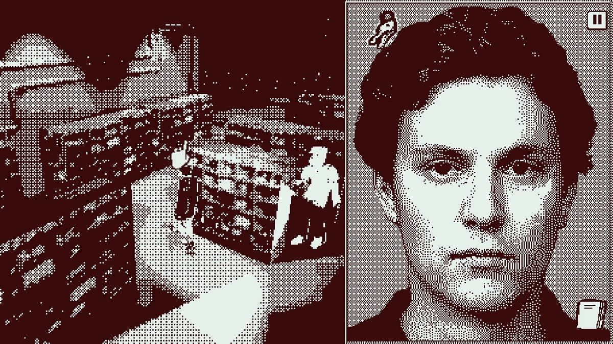 An image inside a store and the close up of a face next to it in Who Is Lila?