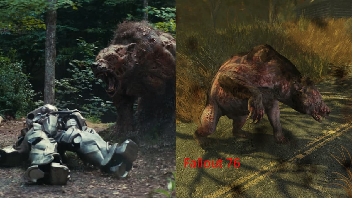 Yao Guai in the Fallout tv series and Fallout 76.