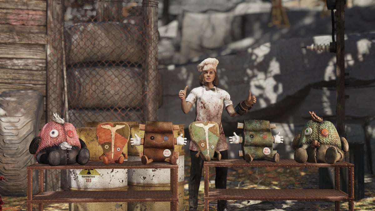 Slab of Meat Plushies reward for completing Grahm's Meat Cook 2024 event in Fallout 76.