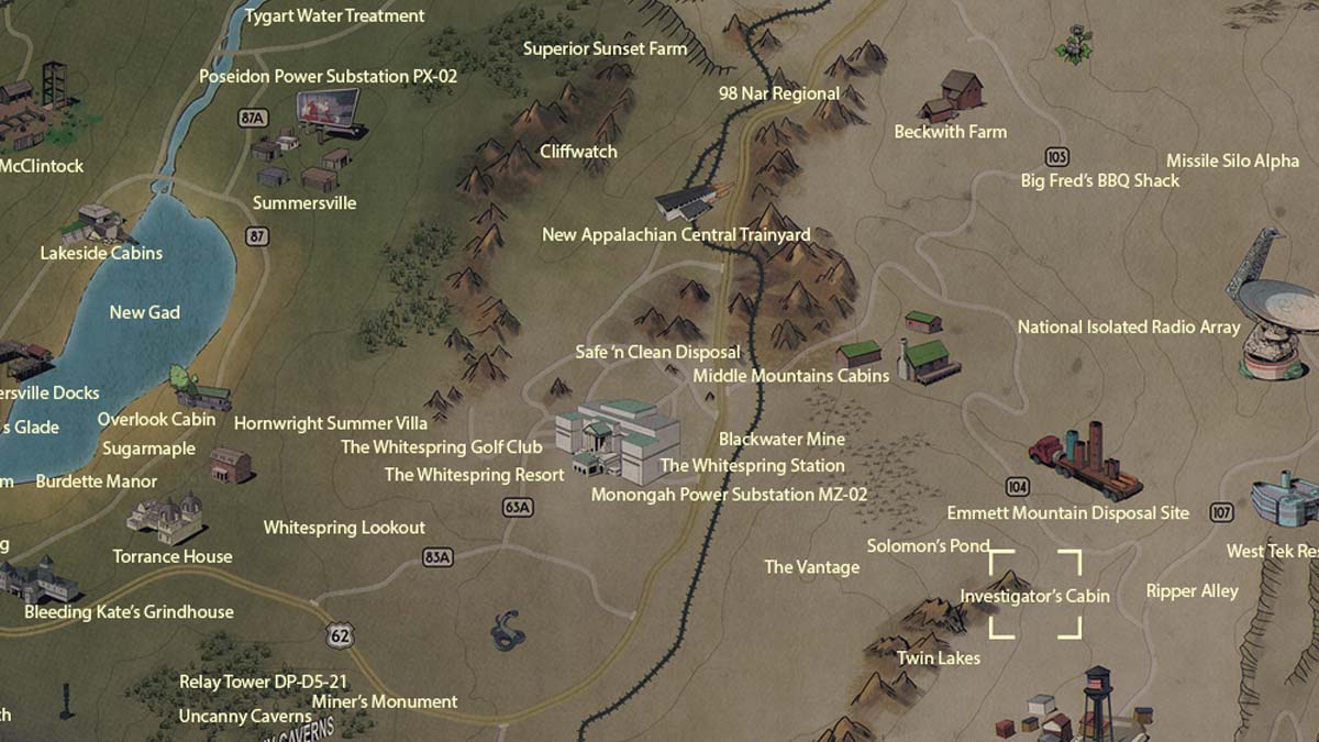 Investigator's Cabin Location in Fallout 76