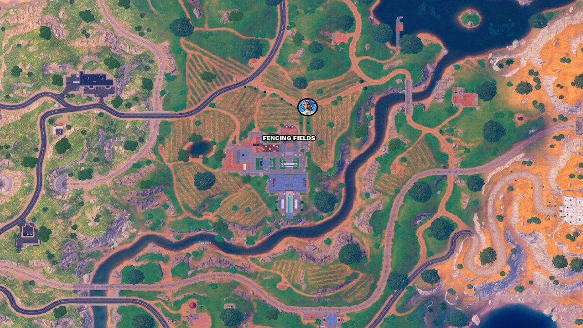 Fortnite Chapter 5 Season 2 map Fencing Fields Medusa location