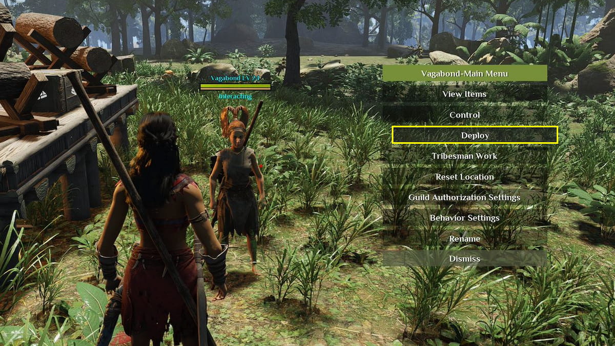 Soulmask deploy option in Tribesmen menu