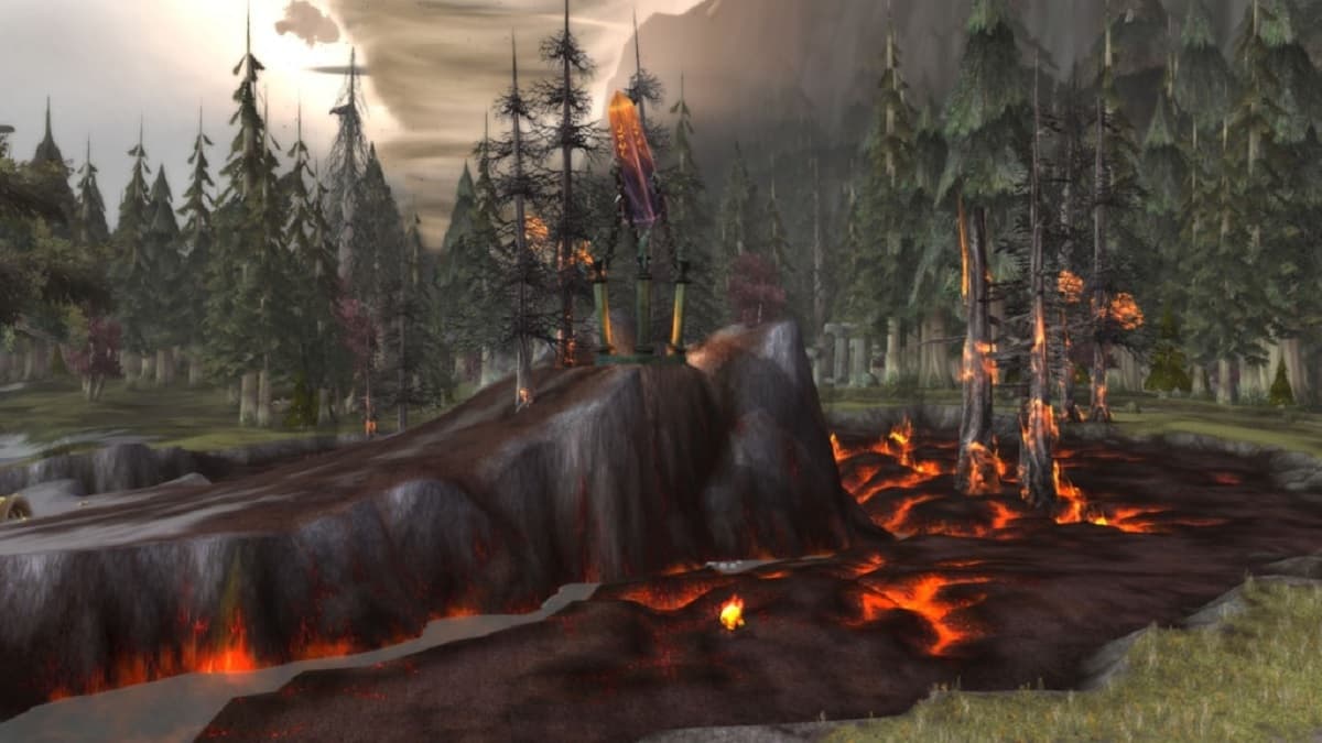 WoW Cataclysm Darkshore damaged by Deathwing