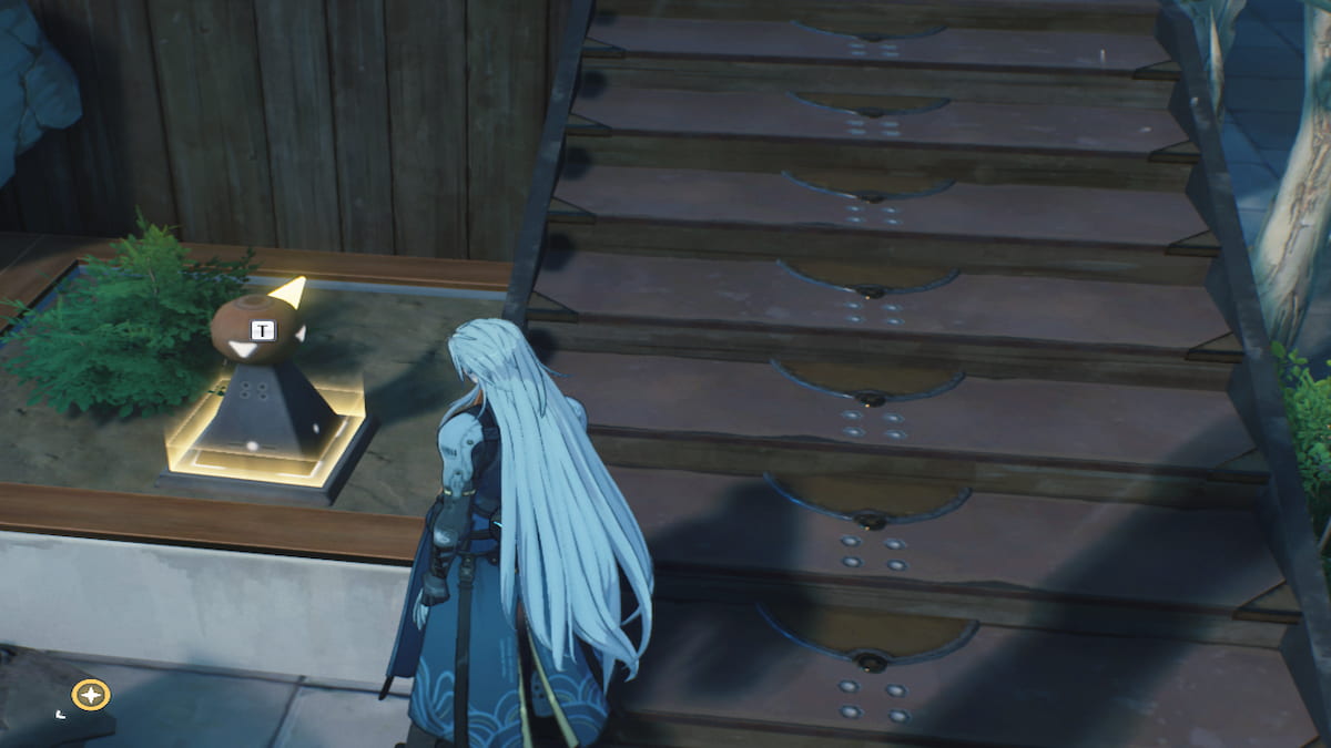 One fallen grave puzzle piece at the bottom of the stairs on the left side in Wuthering Waves