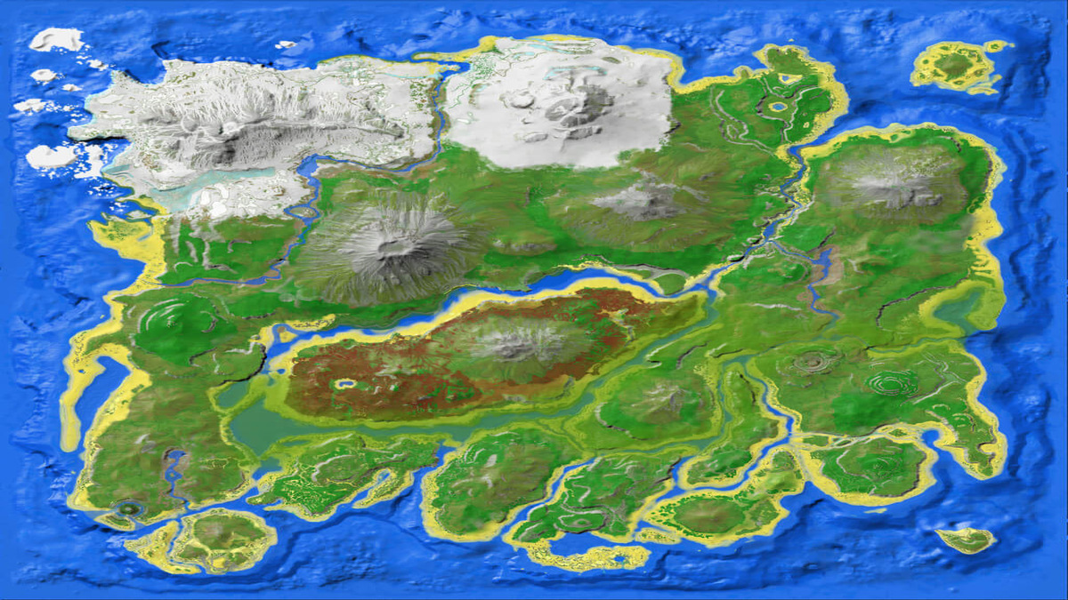 The Island Map in Ark Survival Ascended