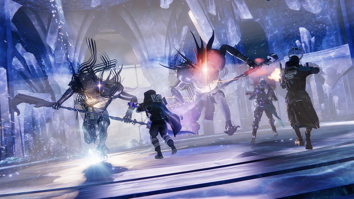 Two Tormentors fighting Guardians in Destiny 2: The Final Shape