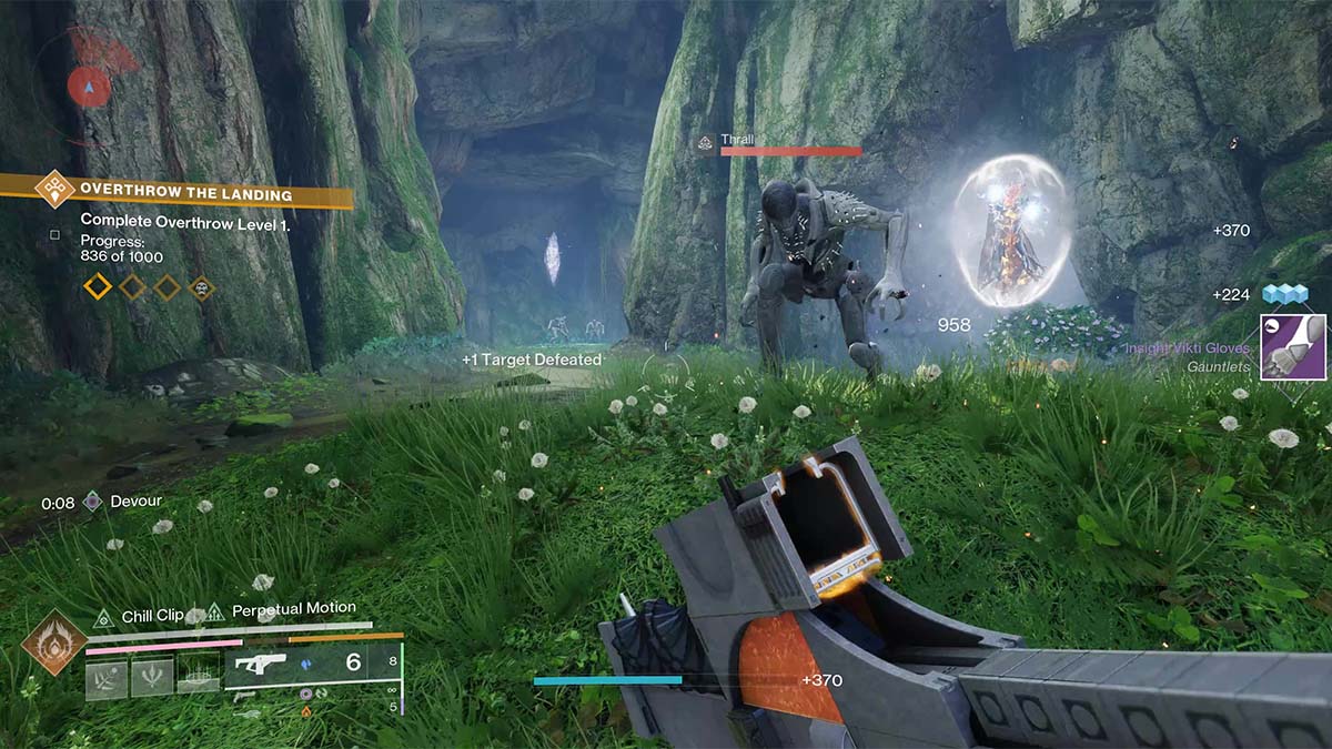 The destroy crystals encounter in The Landing Overthrow in Destiny 2: The Final Shape